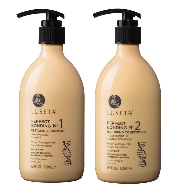L LUSETA Luseta Salon Shampoo and Conditioner Set with Rosemary Oil, Acidic Bonding, Shampoo and Conditioner Sulfate Free for Women Hair Care, Repair Routine Shampoo and Conditioner for Hair Loss 2x16.9 oz - Image 1